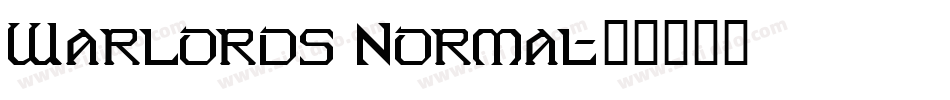 Warlords Normal字体转换